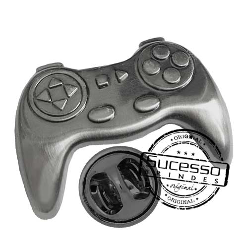 2230-pin-personalizado-com-relevo-3D-prateado-jogo-game-controle-joystick-videogame